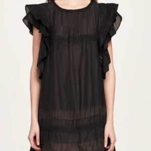 Rebecca Minkoff Med Black Ruffle dress